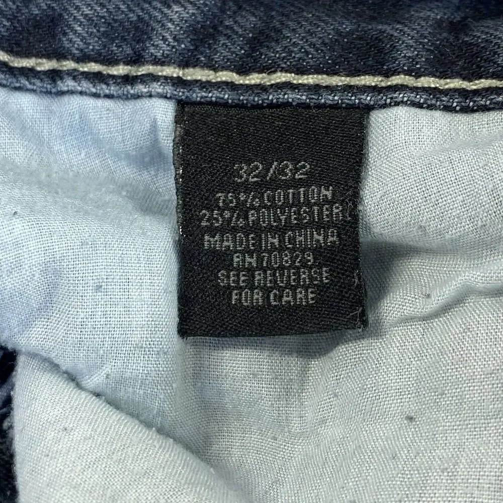 CJ Black Mens Premium Slim Jeans Size 32X32 Blue‎ Straight Leg Fade Grunge